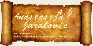 Anastasija Jaraković vizit kartica